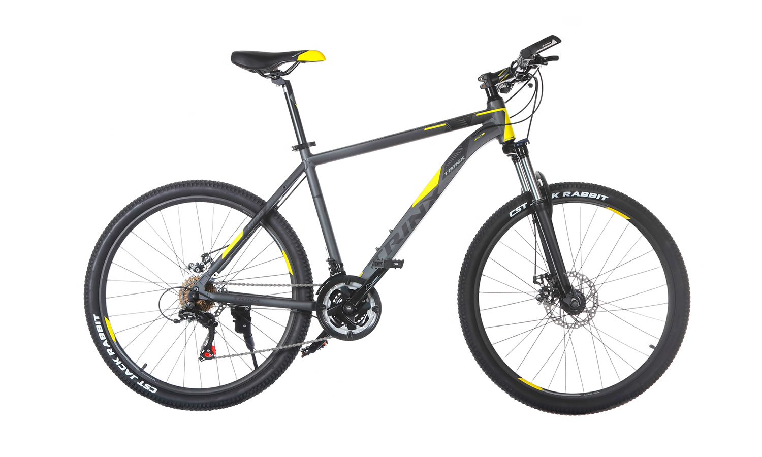 Фотография Велосипед Trinx M136 26" (2019) 2019 Серо-желтый 
